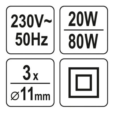 Yato - tavná pištoľ 11mm 80W