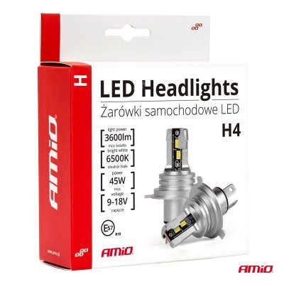 AMiO - LED žiarovky hlavného svietenia H4/H19 H-mini Series