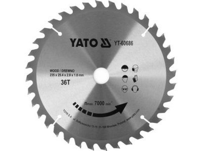 Yato - Vídiový pilový ktúč na drevo 235x25.4mm 36 zubov