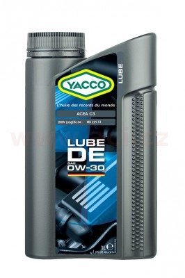 YACCO - Motorový olej LUBE DE 0W30 2L