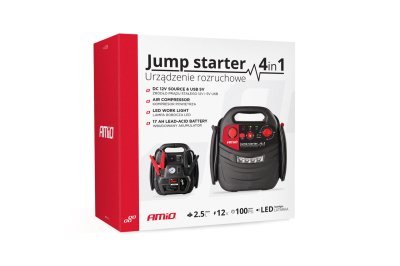 AMiO - Štartovací zdroj 4v1, 12V 17Ah 900A JS01