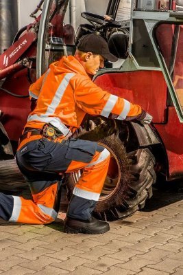NEO - Pracovná blúza s kapucňou reflexná oranžová veľ. XL