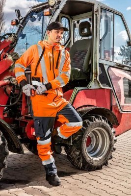 NEO - Pracovná blúza s kapucňou reflexná oranžová veľ. XL