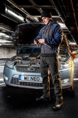 NEO - Prešívaná pracovná bunda s kapucňou veľ. L