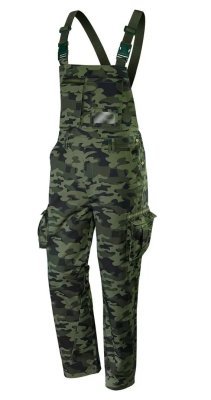 NEO - Pracovné zelené maskáčové nohavice na traky CAMO veľ. L