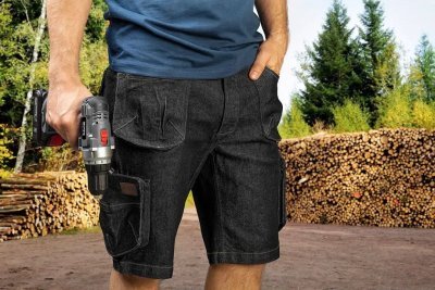 NEO - Krátke pracovné šortky DENIM BLACK veľ. XL