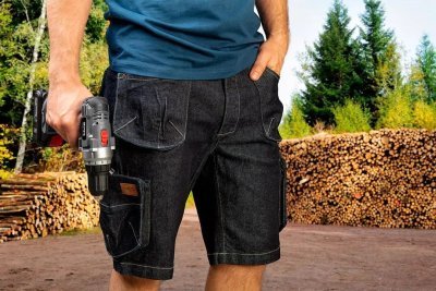 NEO - krátke pracovné nohavice DENIM vel. M