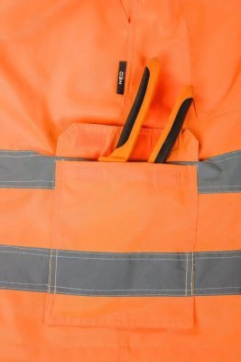 NEO - Krátke pracovné nohavice oranžové veľ. S