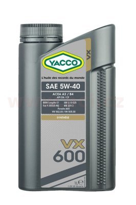 YACCO - Motorový olej VX 600 5W40 1L