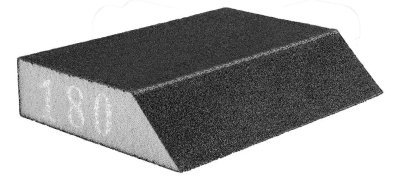 GRAPHITE - Brúsna huba skosená 125 x 25 x 90mm K180