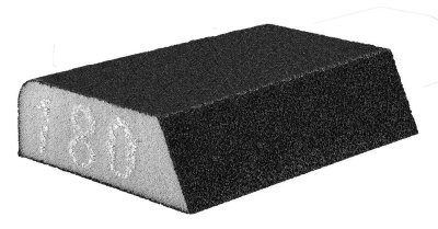 GRAPHITE - Brúsna huba skosená 98 x 25 x 68mm K180