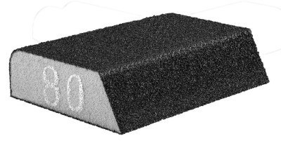 GRAPHITE - Brúsna huba skosená 98 x 25 x 68mm K80