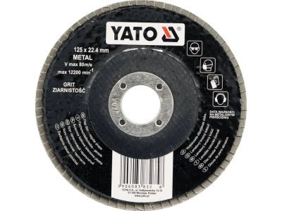 YATO - Kotúč lamelový korundový brúsny 125 x 22.2mm P40