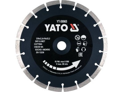 Yato - Kotúč je určený na rezanie za sucha 230 x 22.2mm