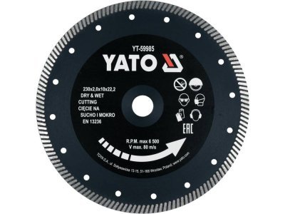 Yato - Diamantový kotúč na železobetón, žulu 230 x 22.2 x 2mm