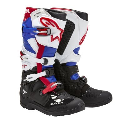 ALPINESTARS - Topánky TECH 7 Enduro DRYSTAR HONDA kolekcia, (čierna/biela/modrá/červená, veľ. 39)