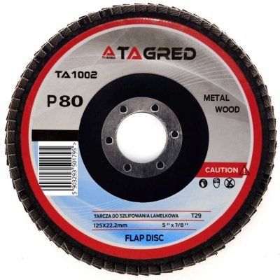 Tagred - Lamelový kotúč na brúsenie 125 x 2.23mm P80