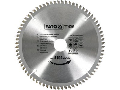 Yato - Pílový kotúč na hliník 210x30mm 72 zubov