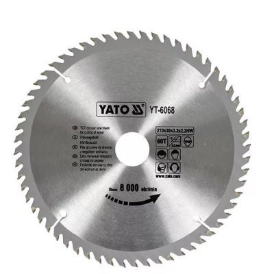 Yato - Vidiový pílový kotúč na drevo 210x30mm 60 zubov