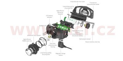 LED LENSER MH5 - outdoorová dobíjecí čelovka černo-šedá, dosvit 180 m, záruka 7 let