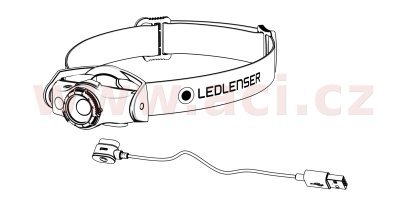 LED LENSER MH5 - outdoorová dobíjecí čelovka černo-šedá, dosvit 180 m, záruka 7 let