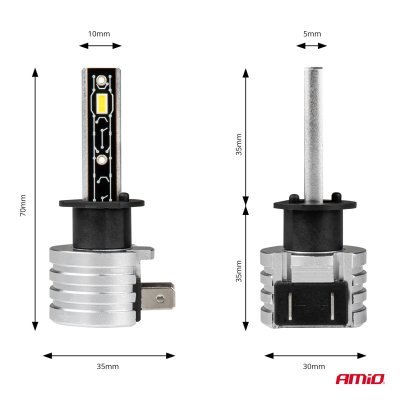 AMiO - LED žiarovky hlavného svietenia H1 H-mini Series