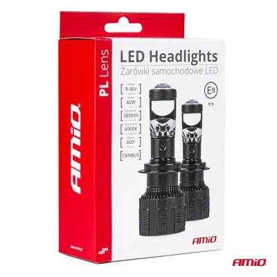 AMiO - LED žiarovky hlavného svietenia H4 PL Lens séria