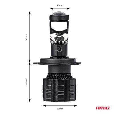 AMiO - LED žiarovky hlavného svietenia H4 PL Lens séria