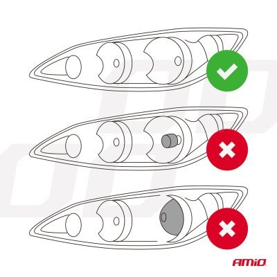 AMiO - LED žiarovky hlavného svietenia H4 PL Lens séria
