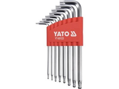 Yato - sada dlhých kľúčov Torx s guľôčkou T9 - T40