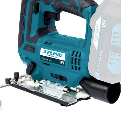XTline - AKU Priamočiara píla 18V + 2Ah batéria + 3.5A nabíjačka + box a pílové pláty