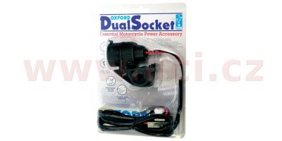 OXFORD - USB zásuvka 5V/2A, 2 vstupy s objímkou na uchytenie k riadidlám a rúrkam s priemerom 22 a 25 mm