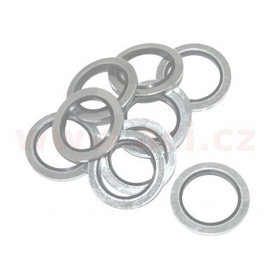 kovové těsnící kroužky s vnitřním pogumováním vnitřní průměr 22,7mm, vnější průměr 30mm, tloušťka 2mm, sada 10ks