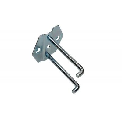ROOKS OK-01.3281 Dvojitý priamy hák na panel na náradie, Ø 6 × 75 mm