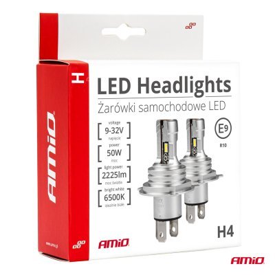 AMiO - LED žiarovky hlavného svietenia H4/H19 H-mini Series