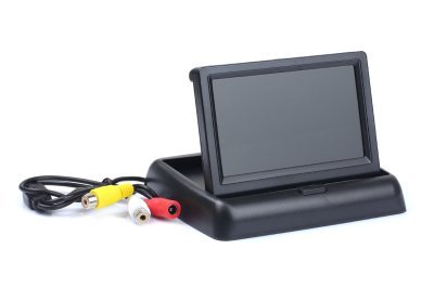 AMiO - Parkovací asistent TFT02 4,3" s kamerou HD-305-LED, 4-senzorové, čierne "GOLD"