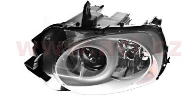 přední světlo H7+H7 (el. ovládané + motorek) chrom. L