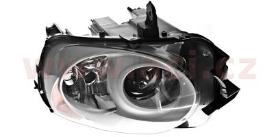 přední světlo H7+H7 (el. ovládané + motorek) chrom. P