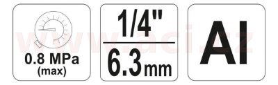 pistole na profukování dlouhá 0,8 Mpa 1/4"