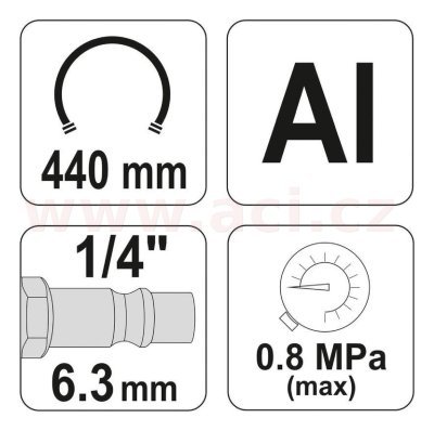 plnič pneu 0.8 mPa s manometrem 1-12 bar YATO