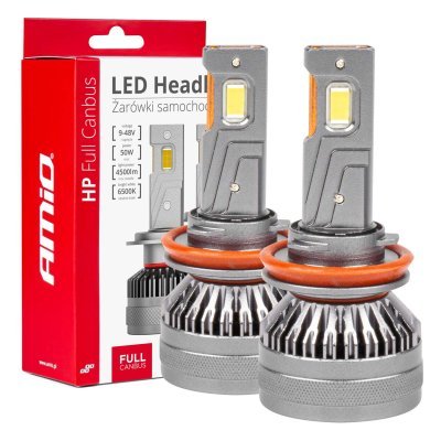 AMiO - LED žiarovky hlavného svietenia H8/H9/H11/H16 HP séria Full Canbus