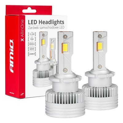 AMiO - LED žiarovky hlavného svietenia D2S D2R D4S D4R X AllinOne canbus 6000K