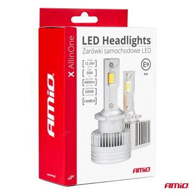 AMiO - LED žiarovky hlavného svietenia D2S D2R D4S D4R X AllinOne canbus 6000K