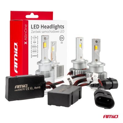 AMiO - LED žiarovky hlavného svietenia D2S D2R D4S D4R X AllinOne canbus 6000K