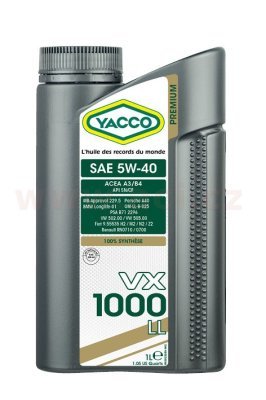 YACCO motorový olej plně syntetický VX 1000 LL 5W40 1l