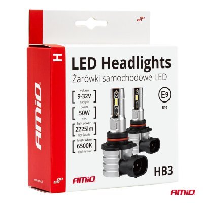 AMiO - LED žiarovky hlavného svietenia HB3 9005/HIR1 9011/H10 H-mini Series