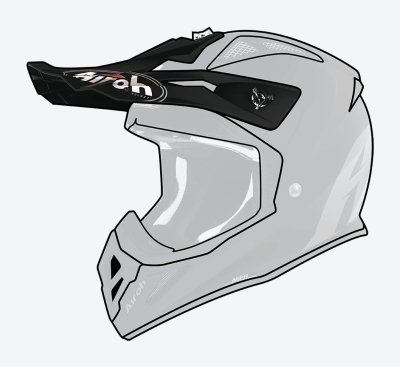 AIROH - šilt pre prilbu AVIATOR ACE 2, (čierny matný)