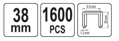 Vorel sponky 38×5,85 mm 1600 ks