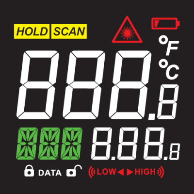 Yato - Bezkontaktný infračervený teplomer -50 °C do +650 °C