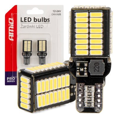 AMiO - LED žiarovky CANBUS PRO series T15e W16W 54x4014 SMD White 12V/24V